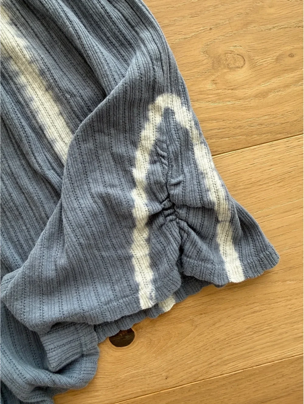 Intimately Free People Little Dream Blue Tie-dye Pointelle Pull-on Size Small